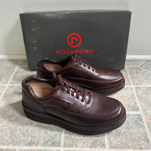 Mens NIB Rockport Lunesdale Brown Walking Shoes Sz 10M